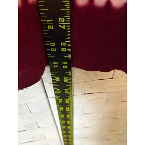 Torrid women’s V-neck long sleeve T-shirt tie-dye burgundy casual plus size ￼ - Picture 6 of 8